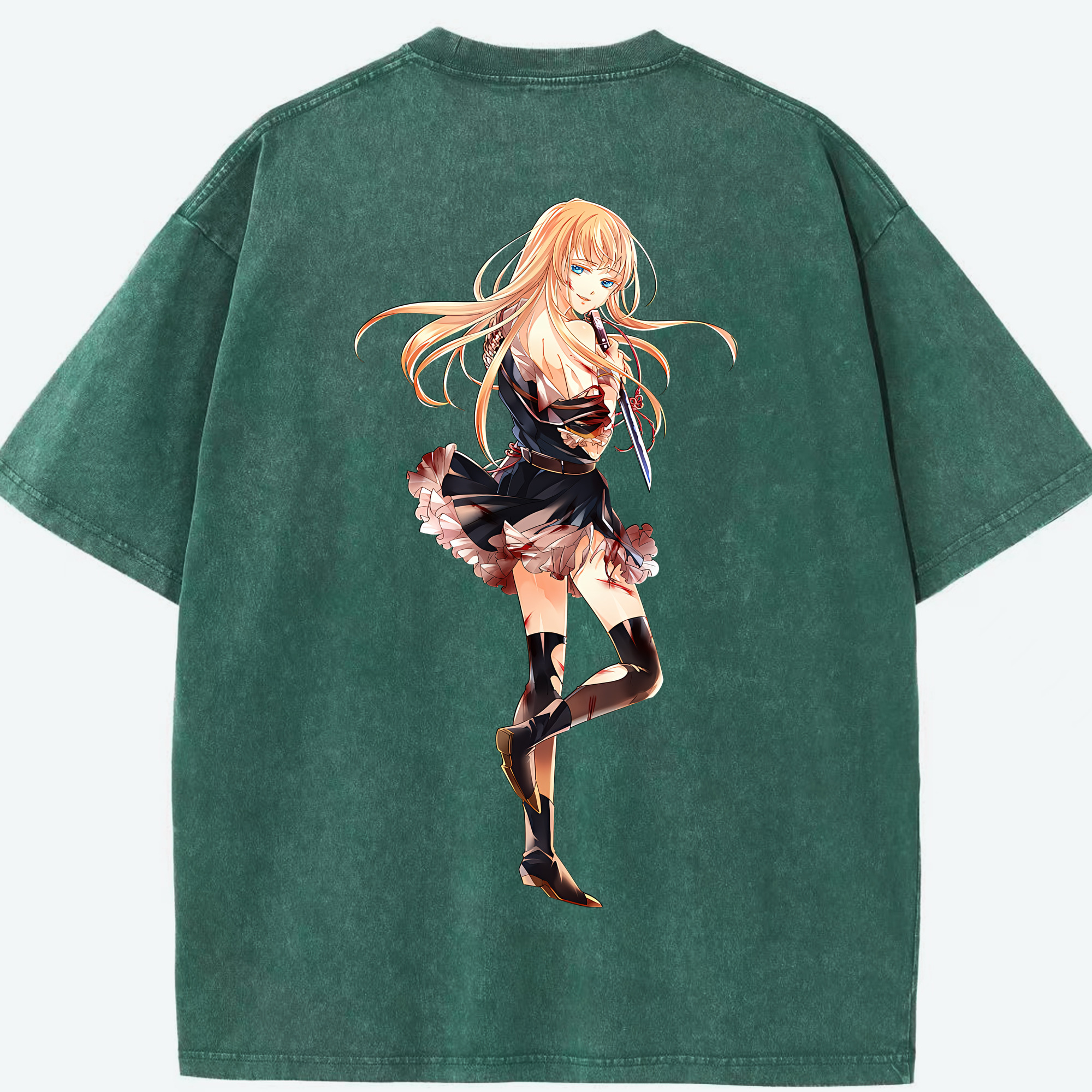 （画像用） 刀剣乱舞 Touken Ranbu 綿100% ヴィンテージ風 半袖Tシャツ（背面プリント）